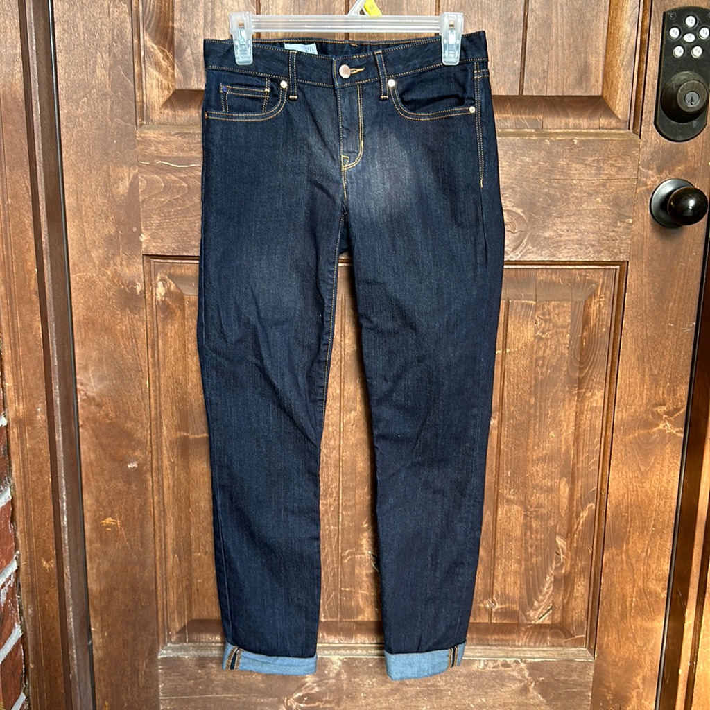 Gap 27r Skinny Jeans Dark Blue